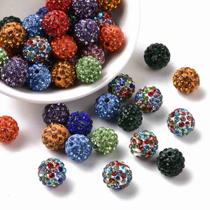 Fiasrel 100pcs Colored clay drill balls DIY Shamballa Beads