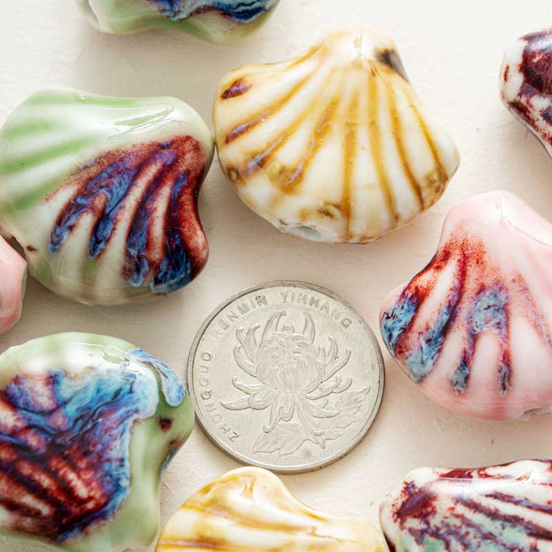 Fiasrel diy shell ceramic beads
