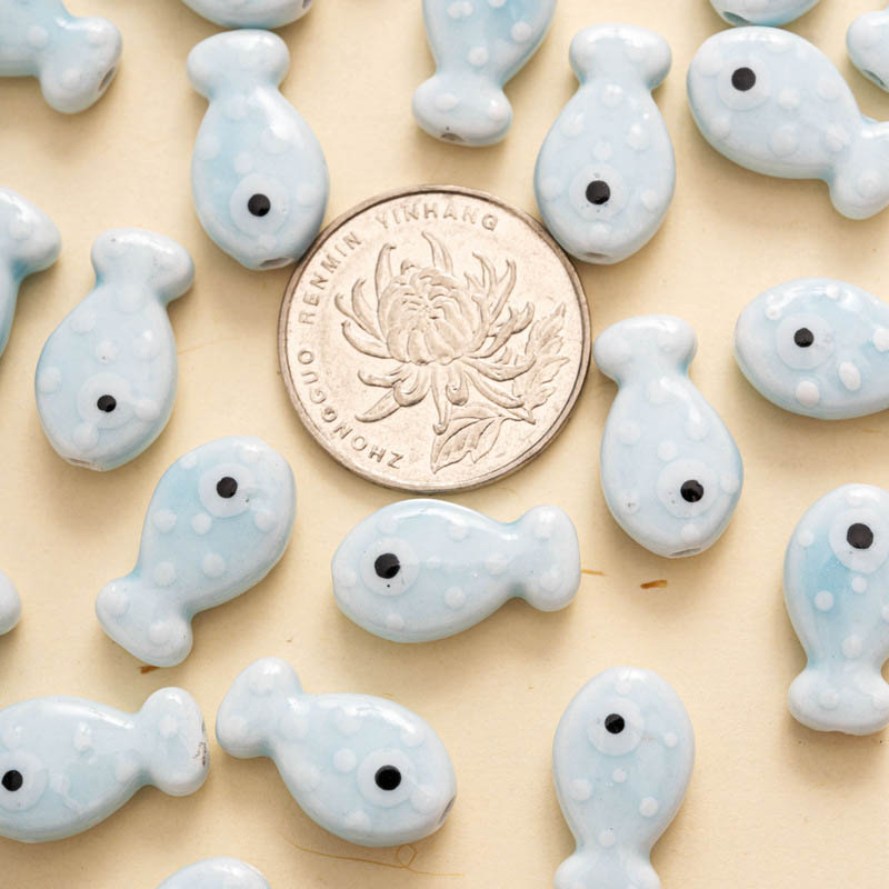Fiasrel Cartoon fish ceramic beads