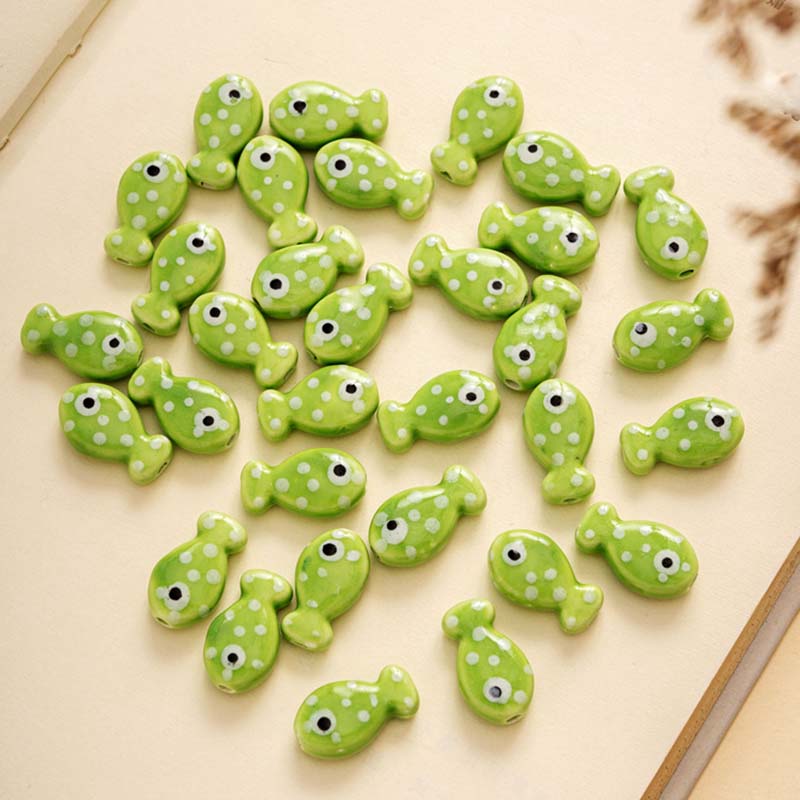 Fiasrel Cartoon fish ceramic beads