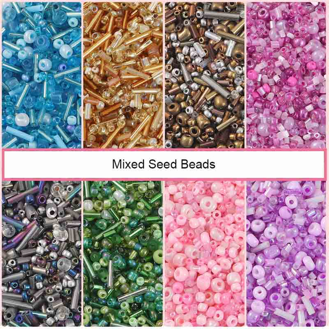 Fiasrel 30g DIY Handmade Glass Seed Beads for Jewelry Making