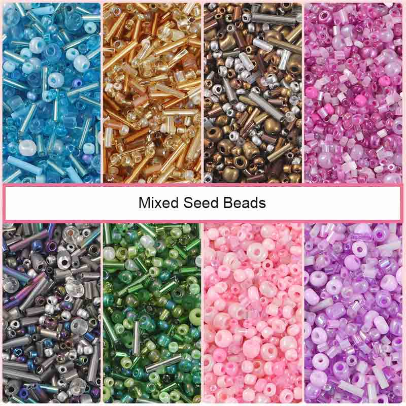 Fiasrel 30g DIY Handmade Glass Seed Beads for Jewelry Making