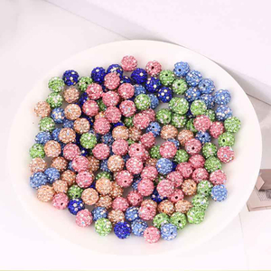 Fiasrel 50pcs Mixed drilling clay DIY Shamballa Beads
