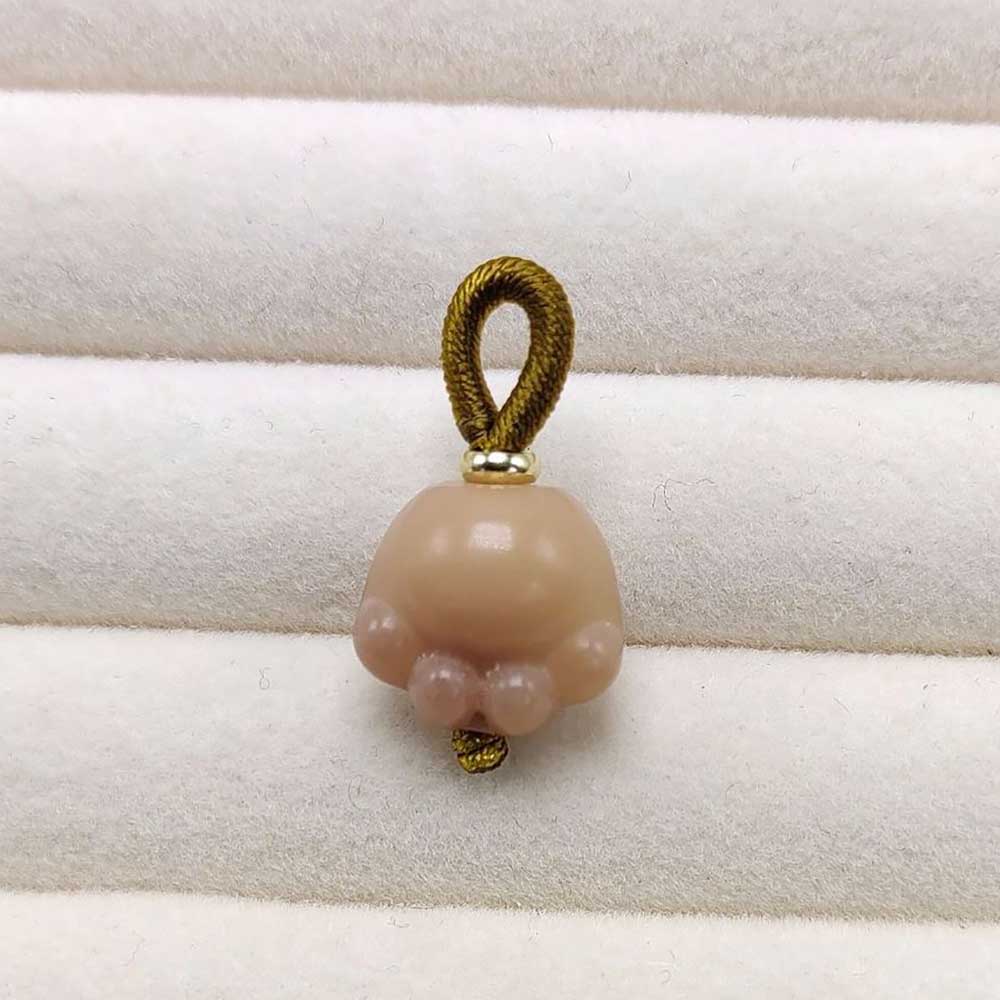 Fiasrel DIY Natural Bodhi cat paw pendant