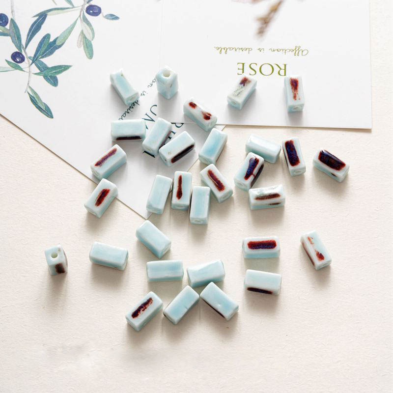 Fiasrel Ceramic beads with geometric shapes