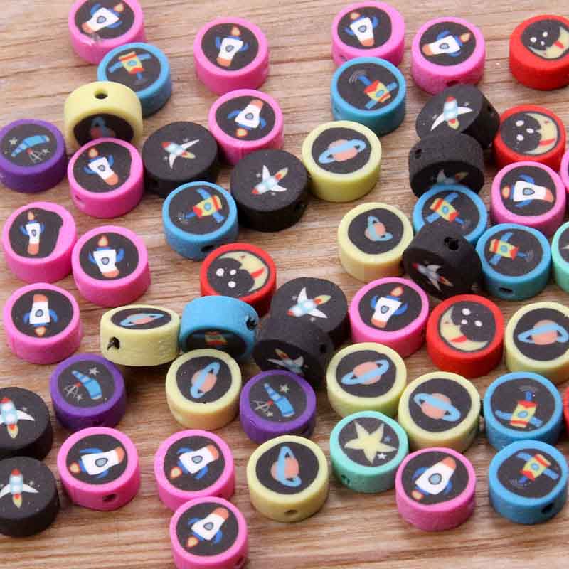 Fiasrel 20pcs Mixed style and color soft clay beads