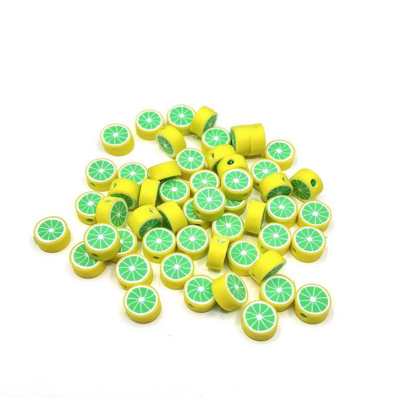 Fiasrel 200pcs Fruit perforated soft ceramic beads