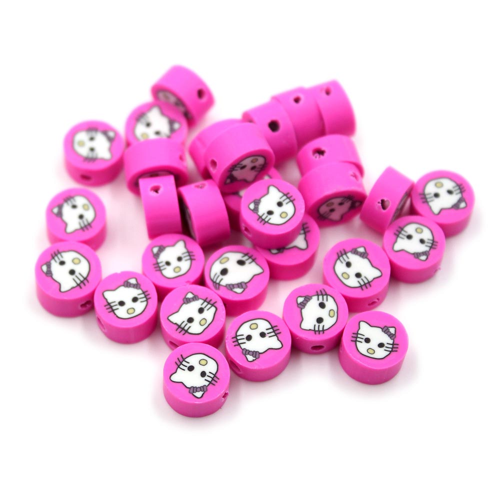 Fiasrel 1000pcs Children's diy kitten soft clay beads
