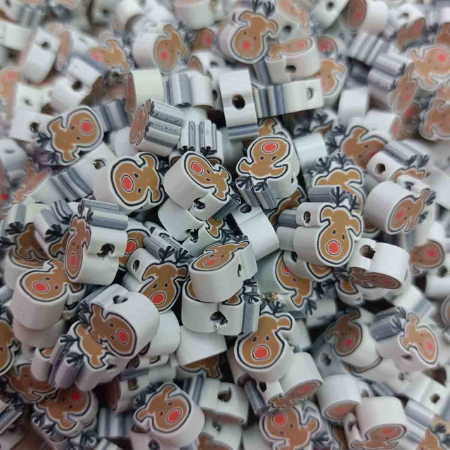 Fiasrel 1000pcs Christmas series soft clay beads