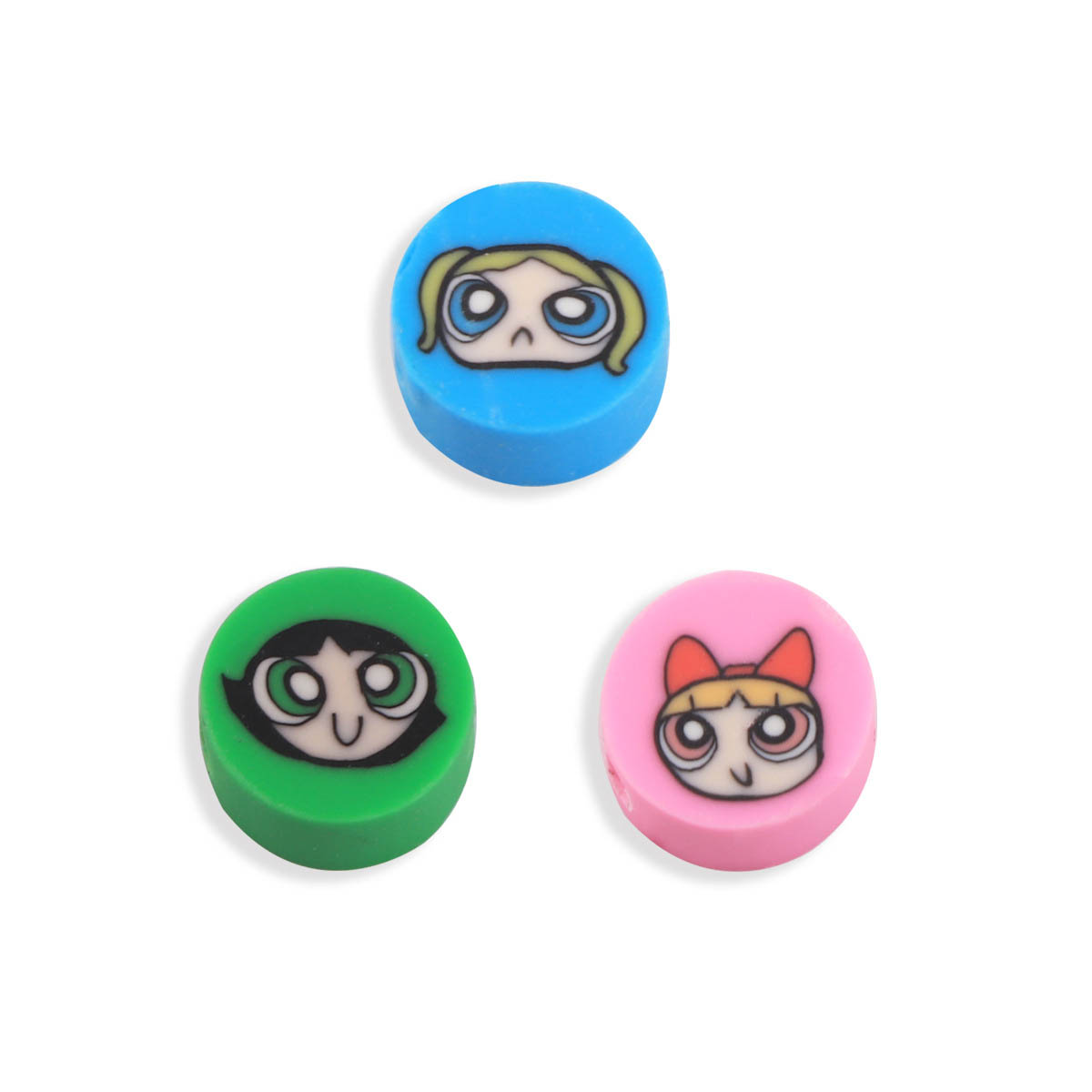 Fiasrel 100pcs Cute anime character Soft clay beads