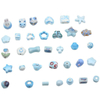 Fiasrel Blue fresh geometric ceramic beads