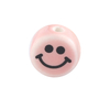 Fiasrel Flat and round smiling face ceramic beads