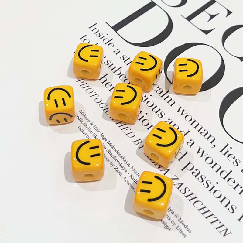 Fiasrel Cartoon cute smiling face beads