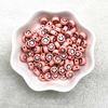 Fiasrel 100pcs 4*7mm Round Acrylic Smile Face Beads
