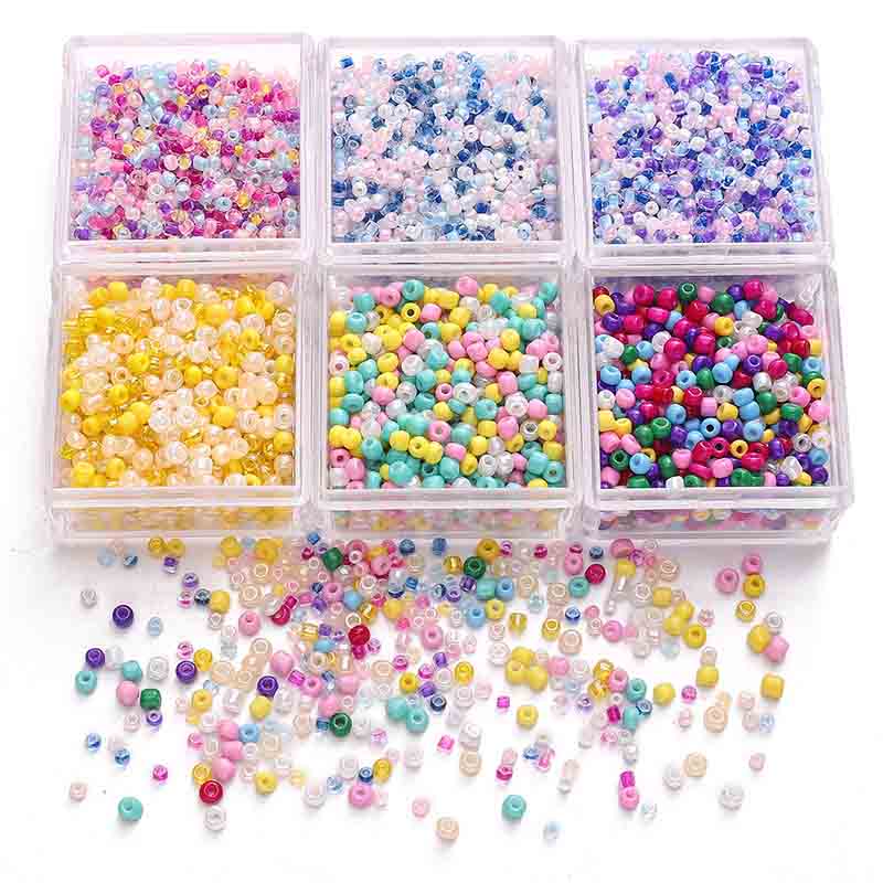 Fiasrel 2mm Multi-Color Glass Seed Beads - DIY Craft Beads