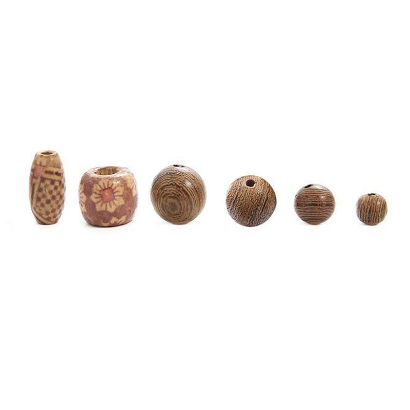 Fiasrel Natural chicken wing wood beads, round beads, bucket beads