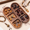Fiasrel Wooden loose beads of the zodiac snake string