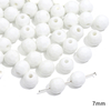 Fiasrel Frosted white ceramic diy beads