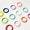 Fiasrel 24mm 40pcs Colorful lacquered keychain ring