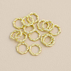 Fiasrel 50pcs Golden twisted closed loop