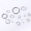 Fiasrel 100pcs Stainless steel open ring silver circular ring accessory