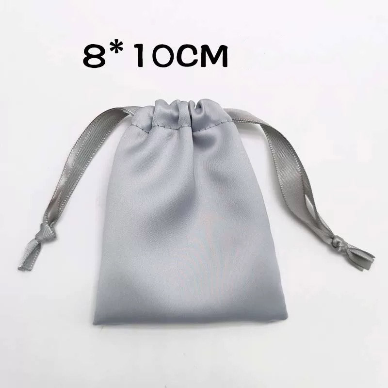 Fiasrel 8*10cm Acetic Acid Silk Satin Jewelry Gift Pouch