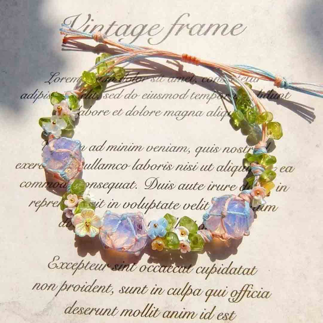 Fiasrel Garland net pocket crystal bracelet