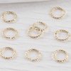Fiasrel 100pcs 18k gold-plated patterned open ring