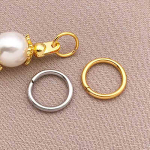 Fiasrel 10pcs White K-color stainless steel closed ring