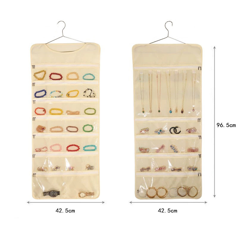 Fiasrel 41grids Jewelry bag hanging storage and hanging bag