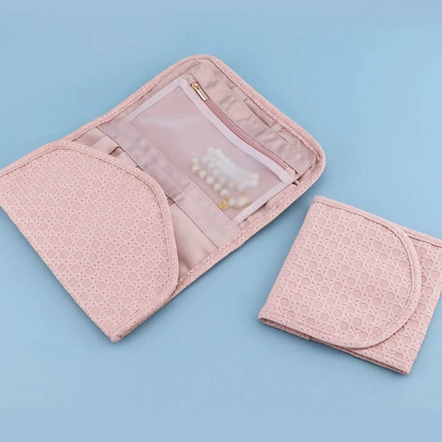 Fiasrel 40*14cm Large folding jewelry bag for travel