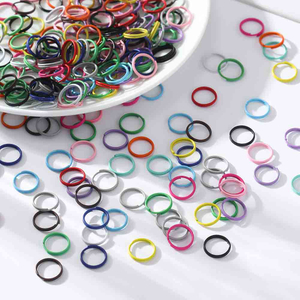 Fiasrel 100pcs Colored painted open ring