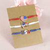 Fiasrel 2pcs Independence Day patriotic wristband