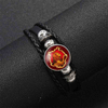 Fiasrel Handwork Knitting Leather Bracelet Harry Magic Bangle Potter Badge Bracelet Jewelry 