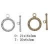 Fiasrel 10pcs DIY Antique Silver Color Plated Zinc Alloy Toggle Jewelry Clasps