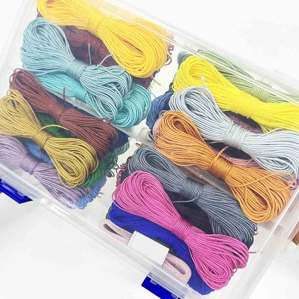 Fiasrel No.72 0.8mm Jade Thread Kit: 52pcs 0.8mm Nylon Jade Thread Braided Rope String for Jewelry Making DIY Craft