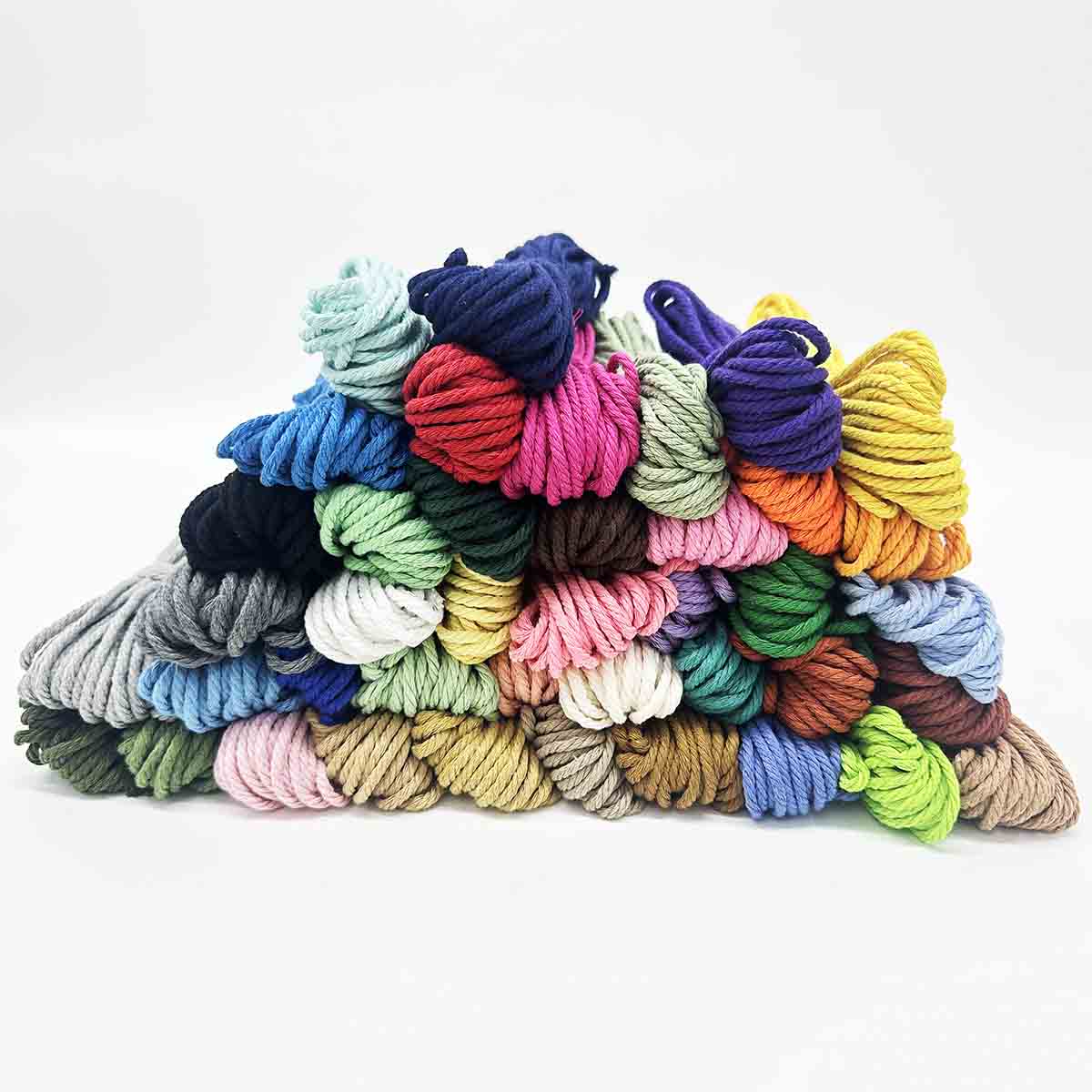 Fiasrel 3mm 42pcs 10yards/pcs Twisted Cotton String Rope Macrame Twine Cord Kit
