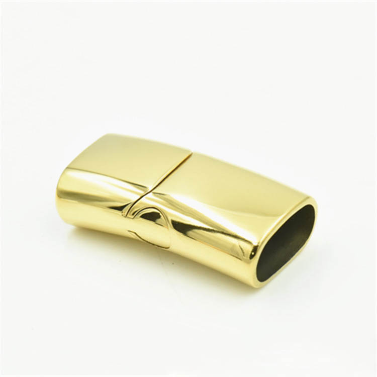 Fiasrel 5pcs Jewelry Bracelet Magnetic Gold Clasp Leather Bracelet Clasp Stainless Steel Magnetic Clasps for Jewelry Making