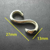 Fiasrel 5pcs 13*27mm Keychain Wallet Leather Craft Belt Clip Brass S Hook