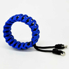 Fiasrel Woven Adjustable Knit Blue Color Survival Paracord Bracelet