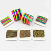 Fiasrel 0.6/0.8/2/2.5mm Nylon Rainbow Beading String for DIY Handmade Crafts