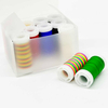 Fiasrel No.72 0.8mm 12rolls/set 12colors Nylon Boxed Jade Thread Braided Rope