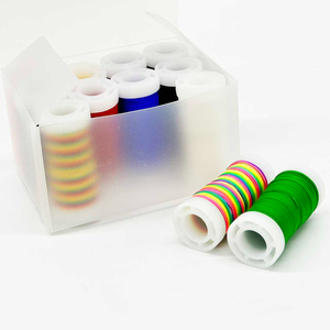 Fiasrel No.72 0.8mm 12rolls/set 12colors Nylon Boxed Jade Thread Braided Rope