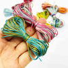 Fiasrel 8pcs/set 18 Strands 100% Polyester Thread Weaving Crafts Multi Color Sewing Threads Polyester Rainbow Thread