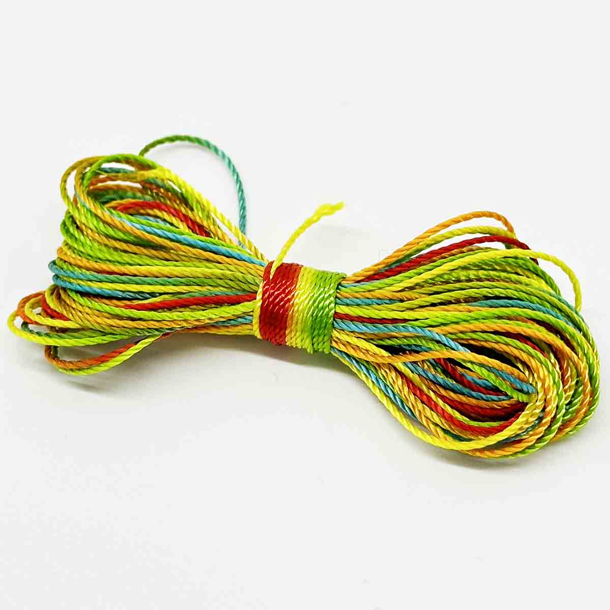 Fiasrel 10yards/lot 18 Strands 100% Polyester Thread Multicolor Rainbow Sewing Thread