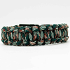 Fiasrel Army Green Camo Color Outdoor Emergency Paracord Bracelet Whistle Buckle Survival Bracelet for Camping Hiking Sports