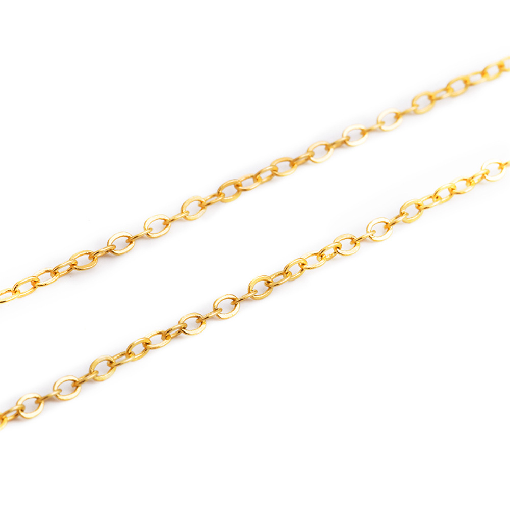 Fiasrel 2 Meters/lot O Oval Link Chains Necklace DIY Jewelry Making Findings Accessories