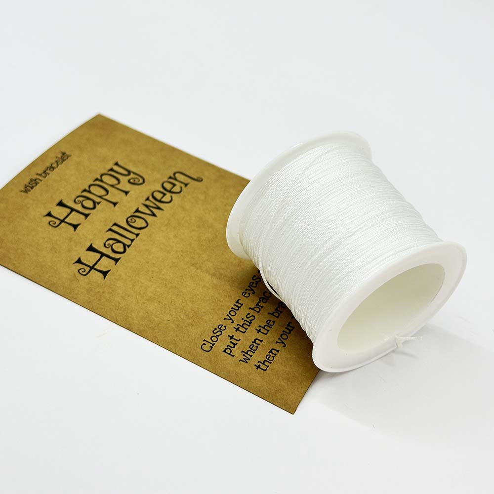 Fiasrel Halloween Thread Kit: 0.6/0.8/1.0/1.5mm 5/10/20yards Nylon Knot Macrame Cord Rope Hand-Woven Halloween Jade Thread