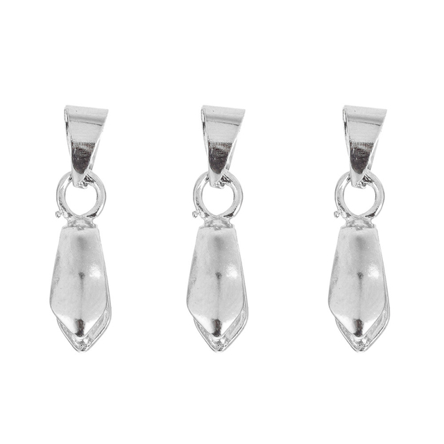 Fiasrel 20pcs Metal Pendant Pinch Gold Claw Bail Clasp for Pendant Necklace Making Accessories