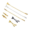 Fiasrel 5pcs Necklace Butterfly Pendant Chain Extension End Tails Drop Bead Charms for Delicate Necklace Bracelet Making